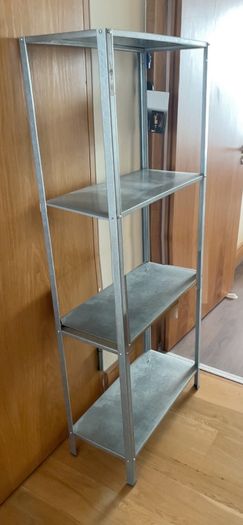 IKEA HYLLIS Galvanised Shelving Unit 60x27x140 cm - 4 Shelves, Indoor/Outdoor Storage