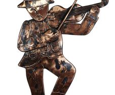 Irish Handcrafted Copper Fiddle Player