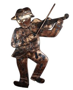 Irish Handcrafted Copper Fiddle Player