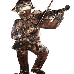 Irish Handcrafted Copper Fiddle Player