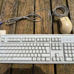 Mitsumi KFKEA5SA Keyboard & Microsoft 2.0A Mouse Retro Vintage Computer items 2000
