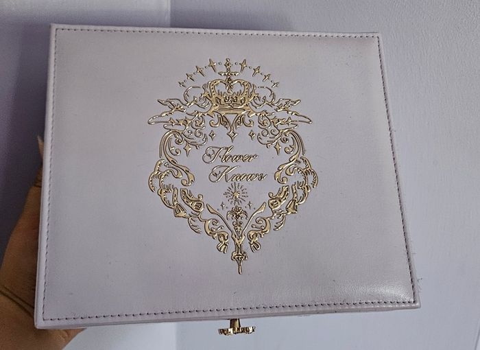 Flower Knows Violet Strawberry Rococo Collection Faux Leather Pearl Storage Box