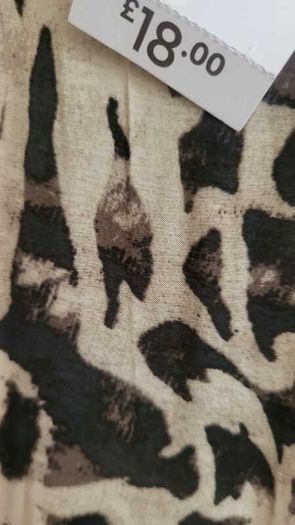 GEORGE beige and black print layered dress Sz 16UK - Bnwt Rrp 16 Sterling