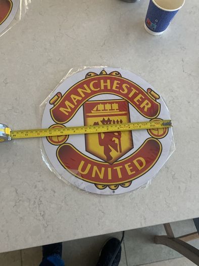 Manchester United football club metal wall sign