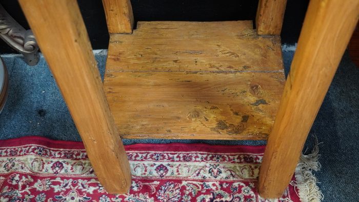 Antique Pine Washstand with Jug & Bowl Set