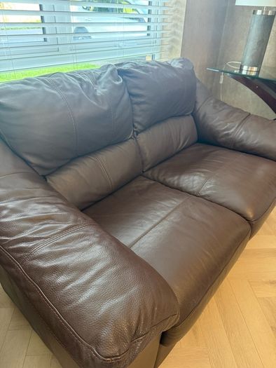 Leather suite of furniture