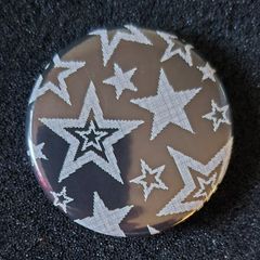 Star, pin back button badge.