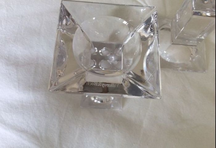 Villeroy and Boch glass candlesticks 4 available PRICE is FOR 1