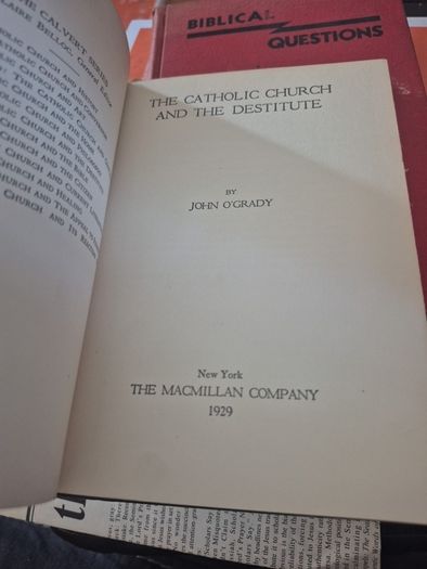 1st edition 1929 The Catholic church and the destitute