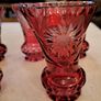 Vintage ruby red crystal bud vase Image 8