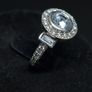 Vintage 9ct Gold White Stone Halo Ring Image 7