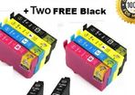 Inks For Epson Wf-2810dwf Wf-2830dwf Wf-2835dwf Wf-2850dwf Xp-2100 Xp-2105 Xp-3100 Xp-3105 Xp-4100 Xp-4105 ( 2 Sets ) + 2 Extra Black As Gift
