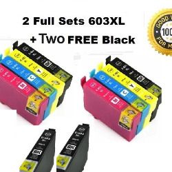 Inks For Epson Wf-2810dwf Wf-2830dwf Wf-2835dwf Wf-2850dwf Xp-2100 Xp-2105 Xp-3100 Xp-3105 Xp-4100 Xp-4105 ( 2 Sets ) + 2 Extra Black As Gift