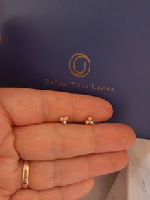 14k gold earrings Maria Tash style
