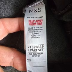 4 pcs M&S grey trouser 15-16yrs