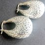 Sterling silver 925 lattice caged drop pendant earrings Image 5