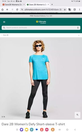 Womens Dare2B Quick Dry TShirt - Size 12 - Fiery Coral - BNWT RRP 30
