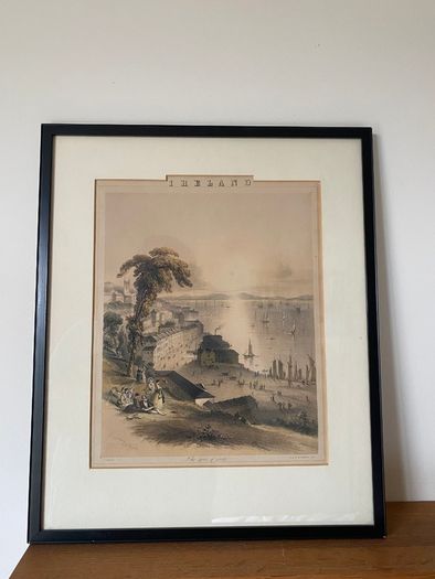 19 century print of  The Cove of Cork