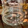 Vintage Handblown Etched Glass Pitcher with Amber Handle Image 4