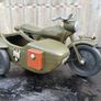 vintage Cherilea action man German motorcycle and sidecar plus battle worn Jeep Image 2