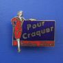 AUCHAN OLIVET (French supermarket chain) - clothing promotional enamel badge (1980's) Image 3