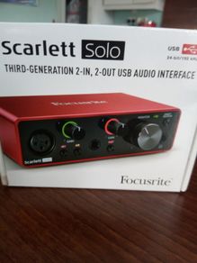 Focusrite Scarlett Solo Third Generation 2 in 2 out Audio Interface