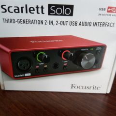 Focusrite Scarlett Solo Third Generation 2 in 2 out Audio Interface
