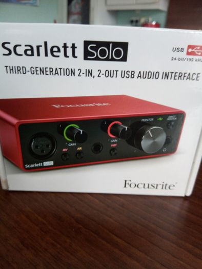 Focusrite Scarlett Solo Third Generation 2 in 2 out Audio Interface