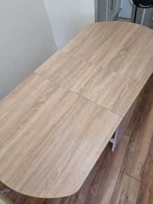 Light Oak Drop-Leaf Table
