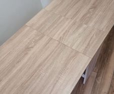 Light Oak Drop-Leaf Table