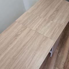 Light Oak Drop-Leaf Table