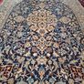 Rare large authentic Persian Nain Rug. silk and wool Image 7