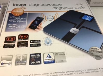 Diagnostic Bathroom Scale in Black Bathroom Scales