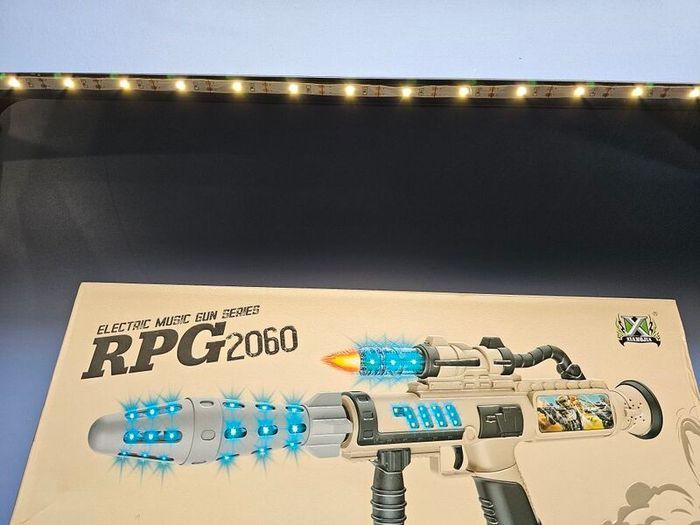 Children's Toy Electric Sound and Light Missile Gun With Color Screen , Free Straps , for kids.