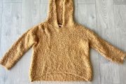 Sandro Paris Mohair Wool Blend Hooded Jumper Camel One Size