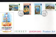 2003 Jersey Europa (C.E.P.T.) 2003 - Travel Posters Commemorative Stamps First Day Cover (FDC)