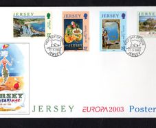 2003 Jersey Europa (C.E.P.T.) 2003 - Travel Posters Commemorative Stamps First Day Cover (FDC)
