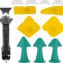 BRAND NEW 13pcs Cover Remover Smooth Silicone Scraper Putty Finisher Grout Kit Floor Tool Mold Removal Hand Tool Set Accessory Image 5