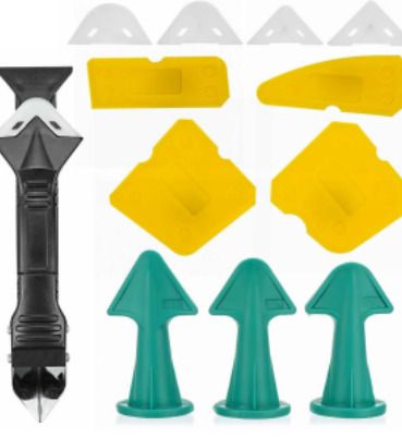 BRAND NEW 13pcs Cover Remover Smooth Silicone Scraper Putty Finisher Grout Kit Floor Tool Mold Removal Hand Tool Set Accessory
