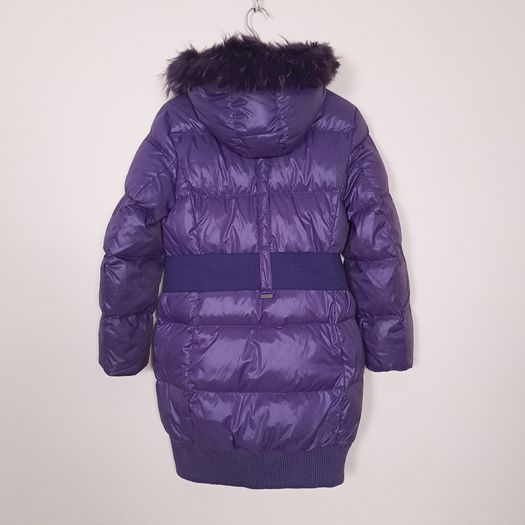 Savage Violet Purple Down Belted Puffer Coat Jacket 8-10UK/36-38EU