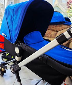 Bugaboo Cameleon Pram and Buggy with lots of blue extras