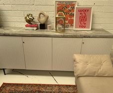 Sideboard with 4 doors and fluted effect front