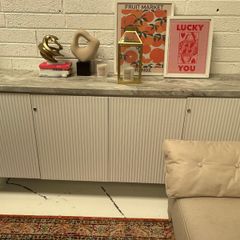 Sideboard with 4 doors and fluted effect front