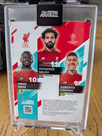 Topps Total Football 2026 Mane Salah Firmino Liverpool Trios Blue /50