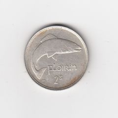 Ireland,1939 Florin, 2/-, 75% Silver Coin, seems to be cleaned (No: 367)