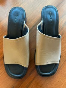 NEW-  M & S Autograph leather slide sandals