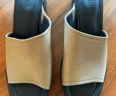 NEW-  M & S Autograph leather slide sandals