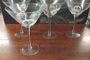 4 Delpihi Martini Glasses
