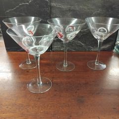 4 Delpihi Martini Glasses