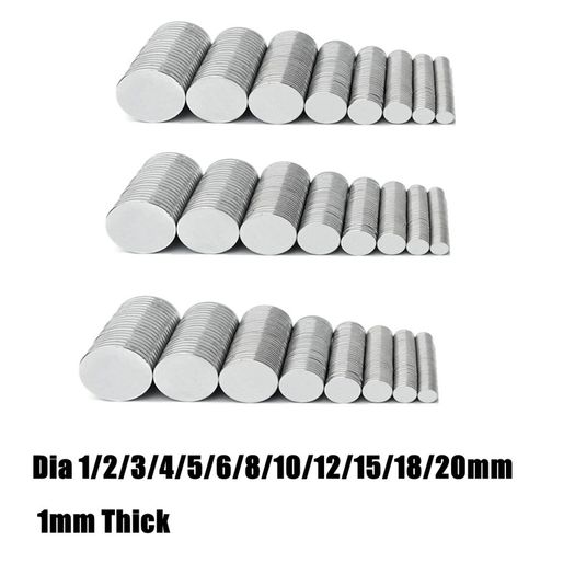 Disk Magnets 2mm -1mm thinkness 3mm - 20mm diameter Neodymium Rare Earth N35